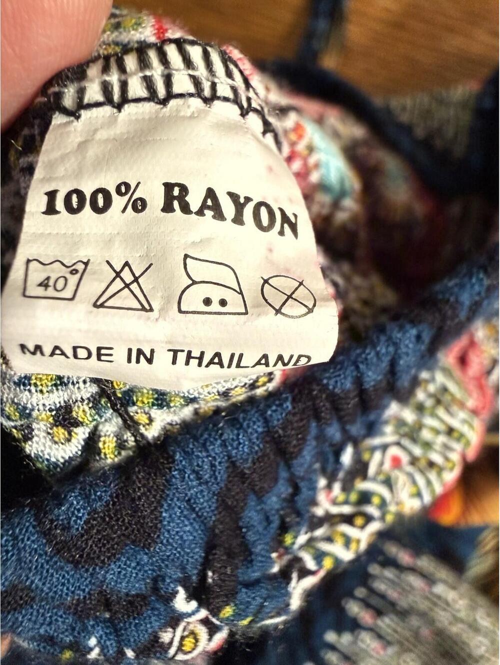 Boho Wide Leg Pants Made In Thailand Stretches From Small To Large - Picture 7 of 9